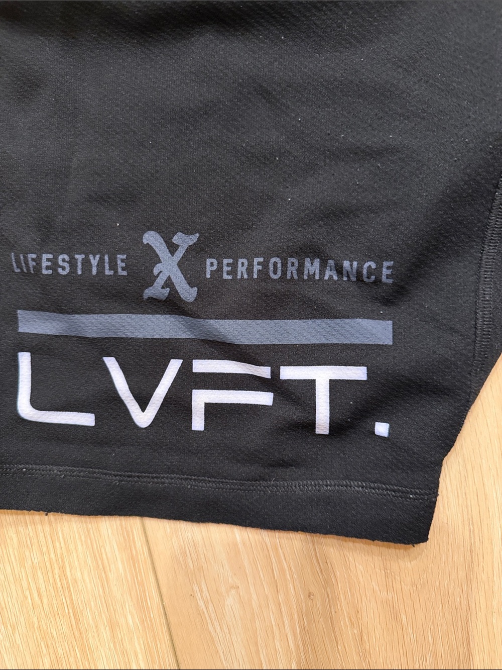 LVFT. Men's Black Athletic Performance Shorts with Star Accent - Picture 2 of 5